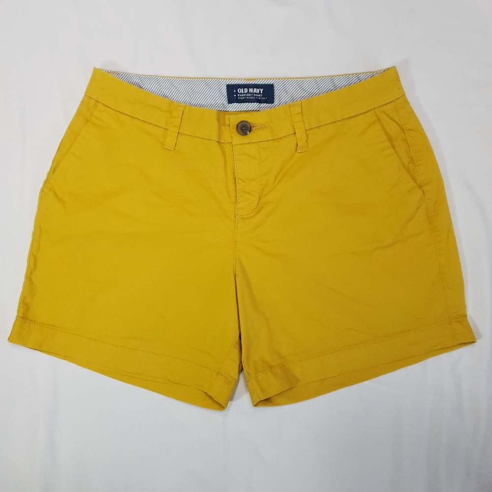 Old Navy Yellow Bermuda Shorts Casual Style